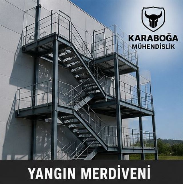 Sancaktepe Yangın Merdiveni İmalatı ve Montajı | Karaboğa Mühendislik