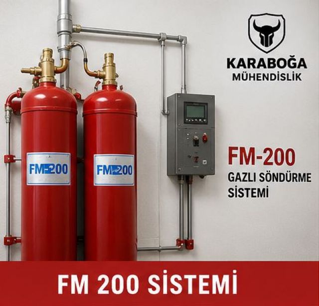 Ümraniye FM200 Gazlı Yangın Söndürme Sistemleri | Karaboğa Mühendislik